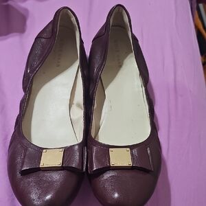 Cole Haan Brown Leather Loafers with Metallic Accent